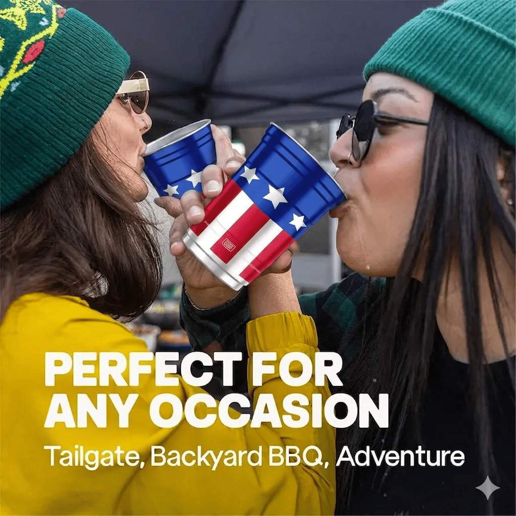 🦅America's 250th Anniversary Aluminum Party Cups - Reusable & Recyclable