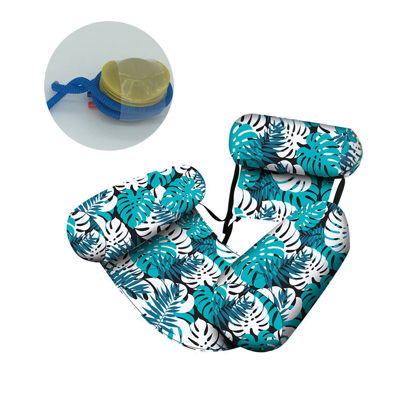 50% OFF NOW! 🌴 Inflatable Floating Chair – Tropical Leaf & Ultra-Light 260g 🌊