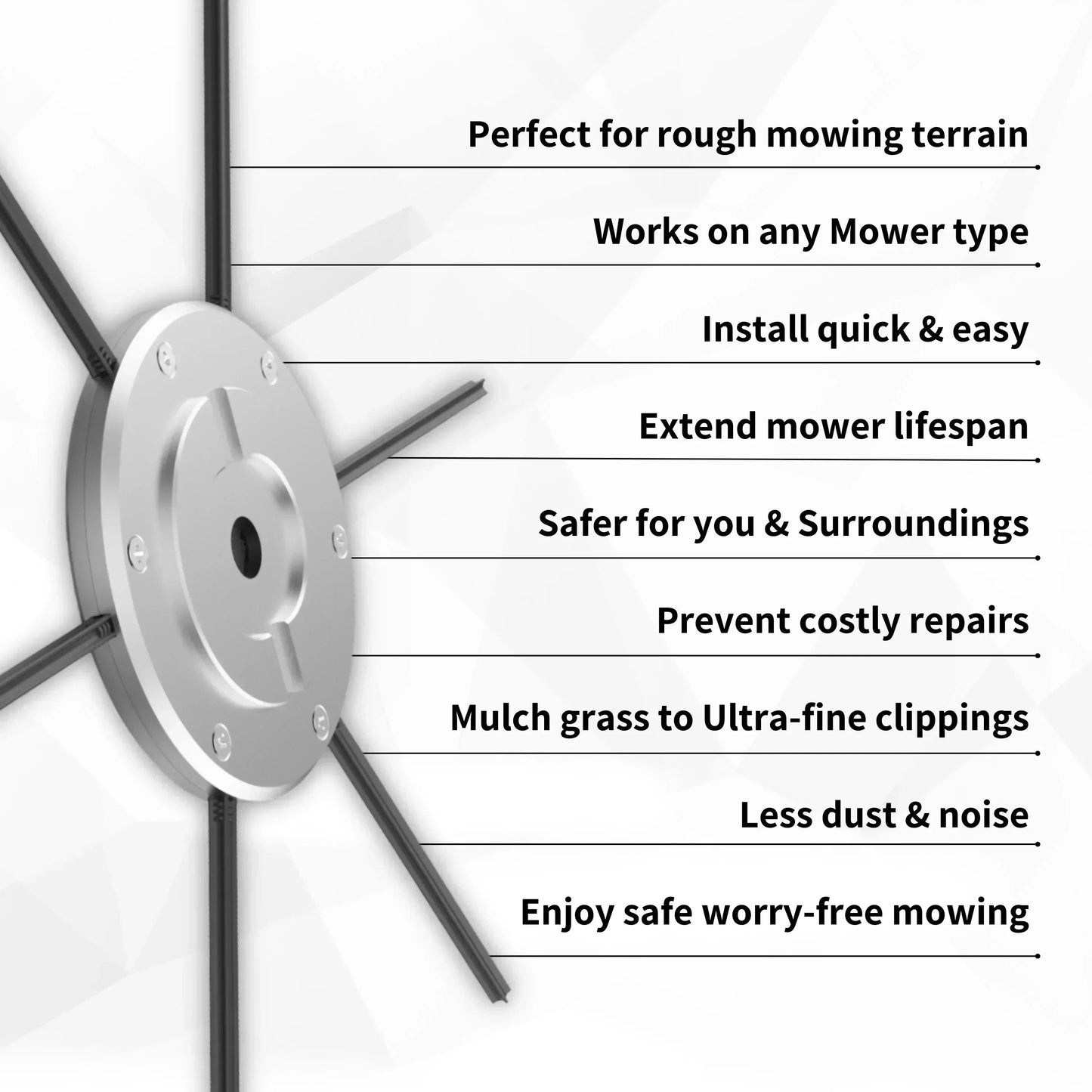 6-Stream String Lawn Mower Blade – Universal Heavy-Duty Weed Trimmer Head
