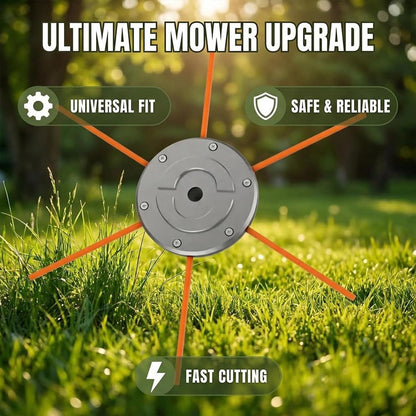 6-Stream String Lawn Mower Blade – Universal Heavy-Duty Weed Trimmer Head
