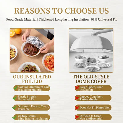 🧑‍🍳50K+ SOLD!✨ 💝Aluminum Foil Heat-retaining Cover (50pcs)