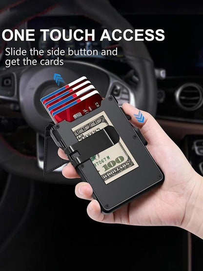 💼🔒Premium Aluminum RFID Blocking Minimalist Wallet for Men