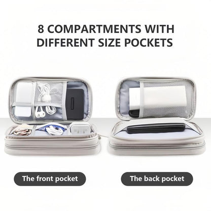 🔥50% OFF Today Only – Cable Organizer Bag, Double Layer Travel Pouch for Chargers, Cords & Tech Accessories