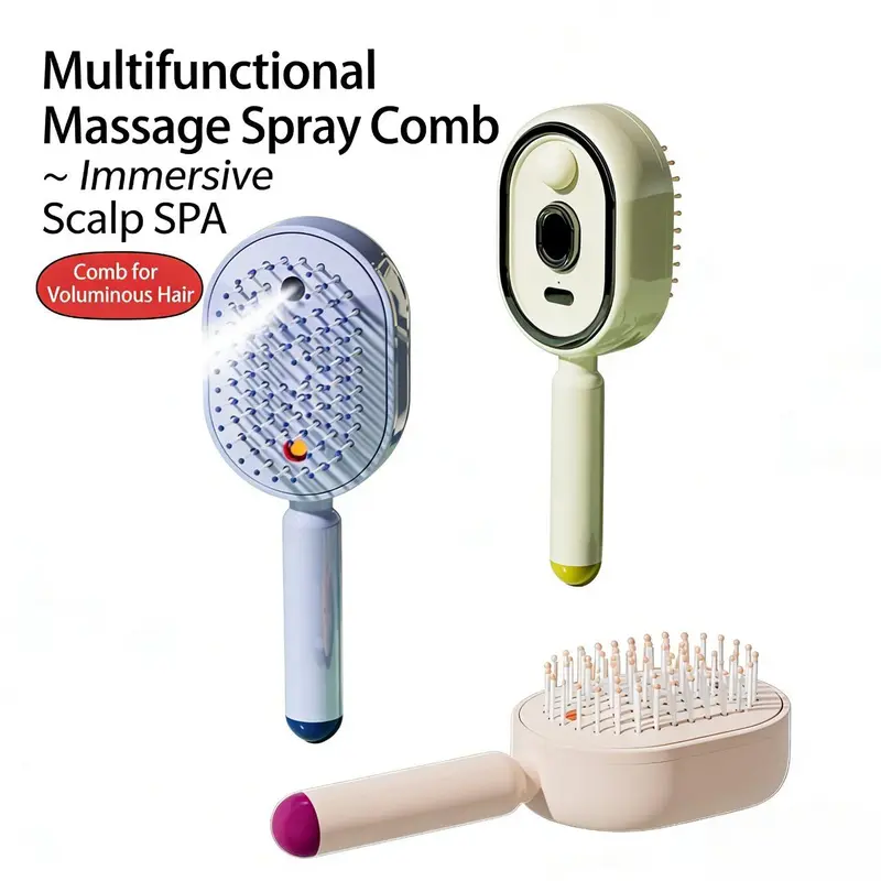 🔥LAST DAY 49% OFF-Electric Spray Air Cushion Massage Comb