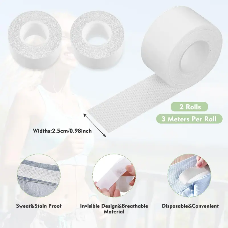 🔥Last Day 50% OFF🎁2 Rolls Invisible Sweat Pads & Collar Protectors for Shirts – Unisex Sweat Guard