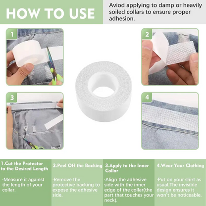 🔥Last Day 50% OFF🎁2 Rolls Invisible Sweat Pads & Collar Protectors for Shirts – Unisex Sweat Guard