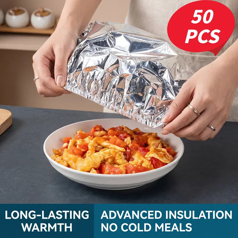 🧑‍🍳50K+ SOLD!✨ 💝Aluminum Foil Heat-retaining Cover (50pcs)