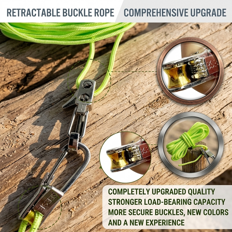 💪SEESE Retractable Buckle Rope-Adjustable Ropes 2026 New Rope Roller detail view
