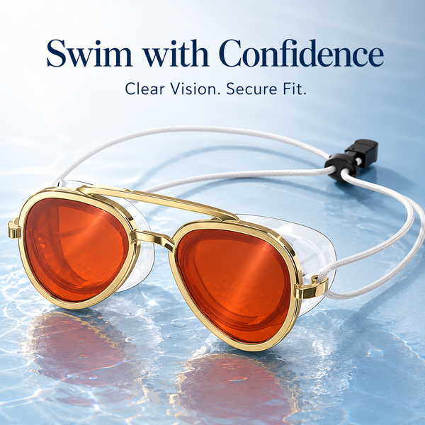 Premium Aviator Swim Goggles | Anti-Leak Wide View Training Mask