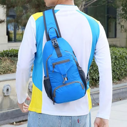 🌟 Packable Small Crossbody Sling Backpack with Side Pouch - ✨ Perfect for Hiking and Traveling