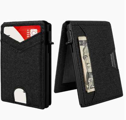 💼🔒Premium Aluminum RFID Blocking Minimalist Wallet for Men