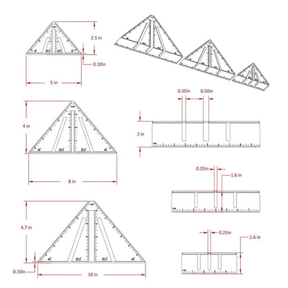 Heavy-Duty Metalworking Miter Square for Tubing Layout
