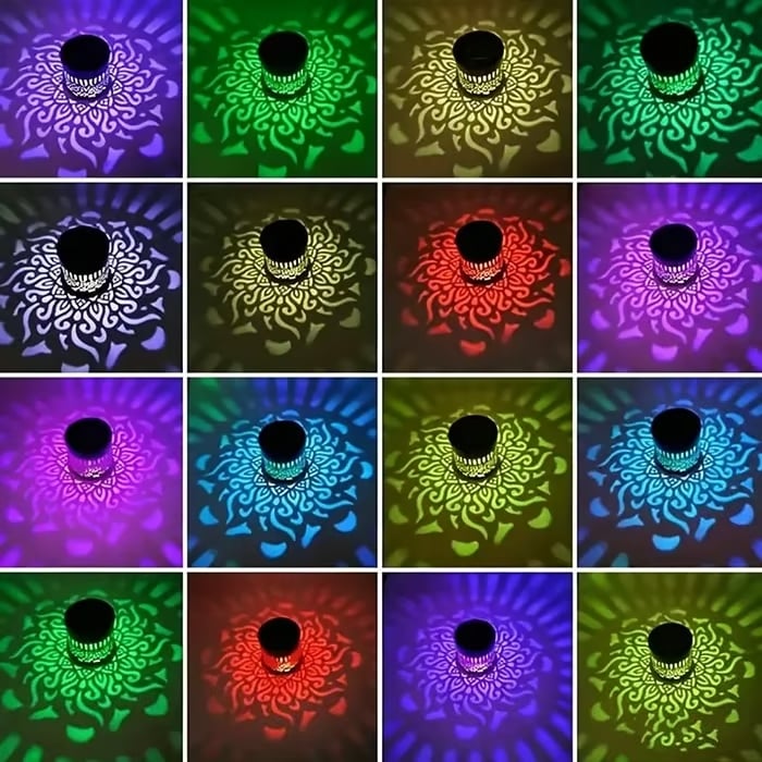 65K+ Sold! 🪐 Mandala Solar Projection Light | Garden Fence Wall Lamp 🌌