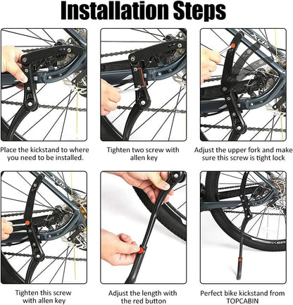 ✨ Premium Adjustable Bike Kickstand – Stability Meets Durability