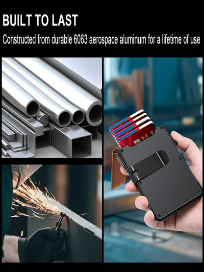 💼🔒Premium Aluminum RFID Blocking Minimalist Wallet for Men