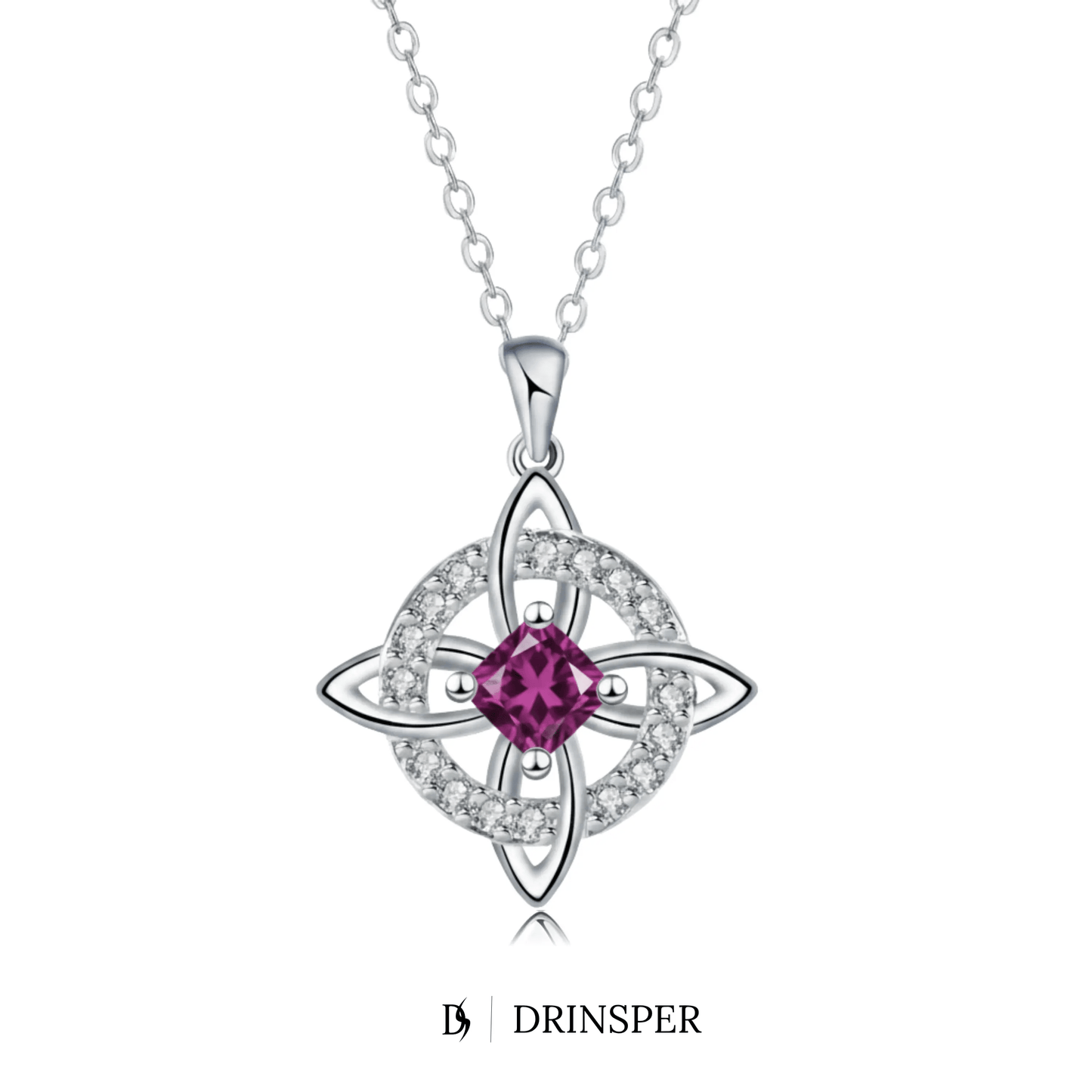 Mystical Birthstone Witches Knot Necklace – Natural Crystal🔮💞Protect Your Loved Ones
