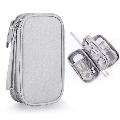 🔥50% OFF Today Only – Cable Organizer Bag, Double Layer Travel Pouch for Chargers, Cords & Tech Accessories