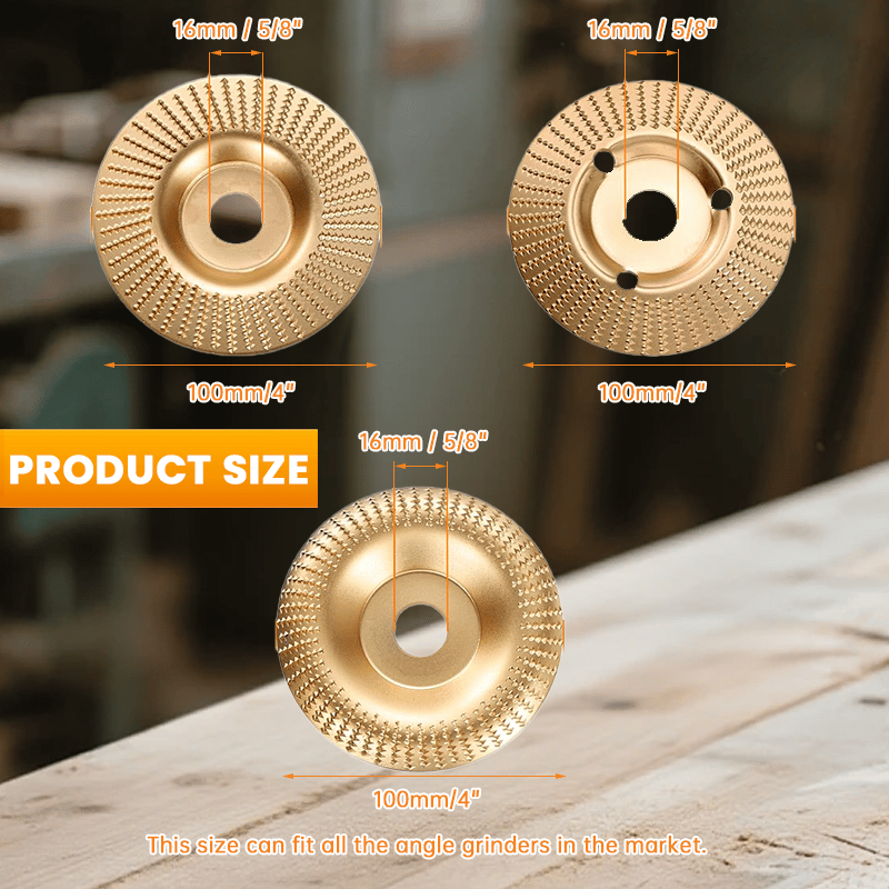 Wood Carving Disc Set for Angle Grinder 3Pcs