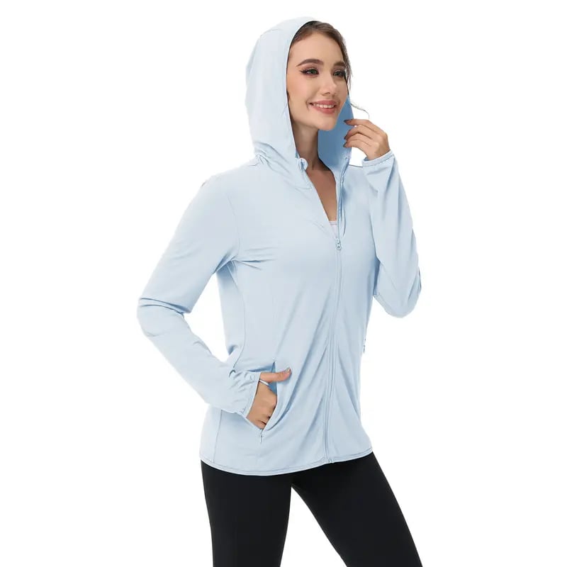 🎖️Women's Lightweight Long-Sleeved Sunscreen Hoodie Jacket detail view