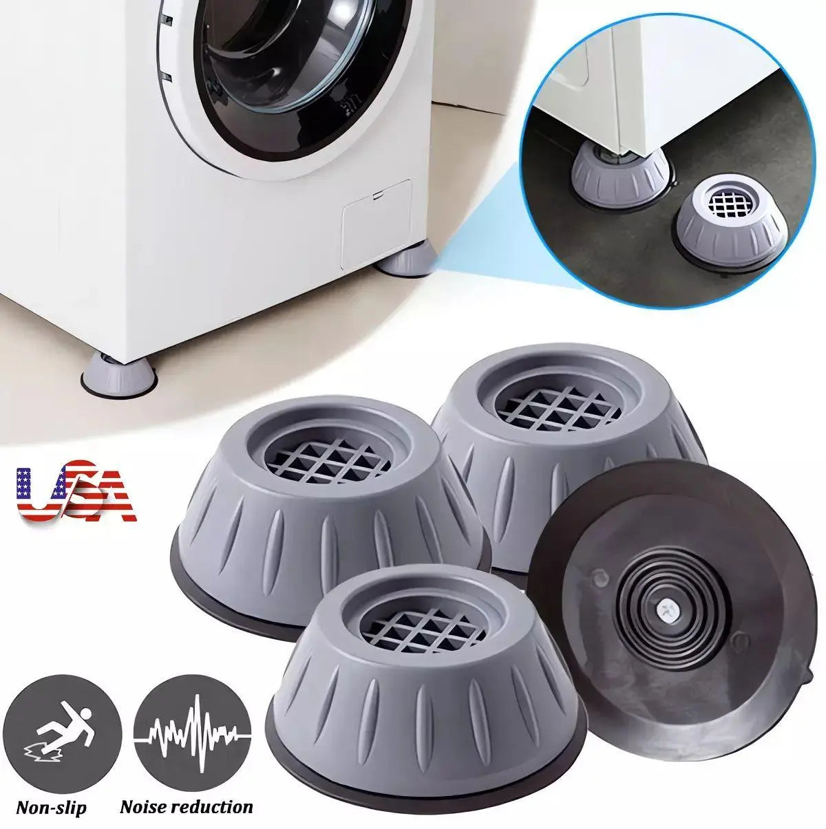 Anti-Vibration Appliance Pads (4PCS) – Stop Noise, Movement & Shaking