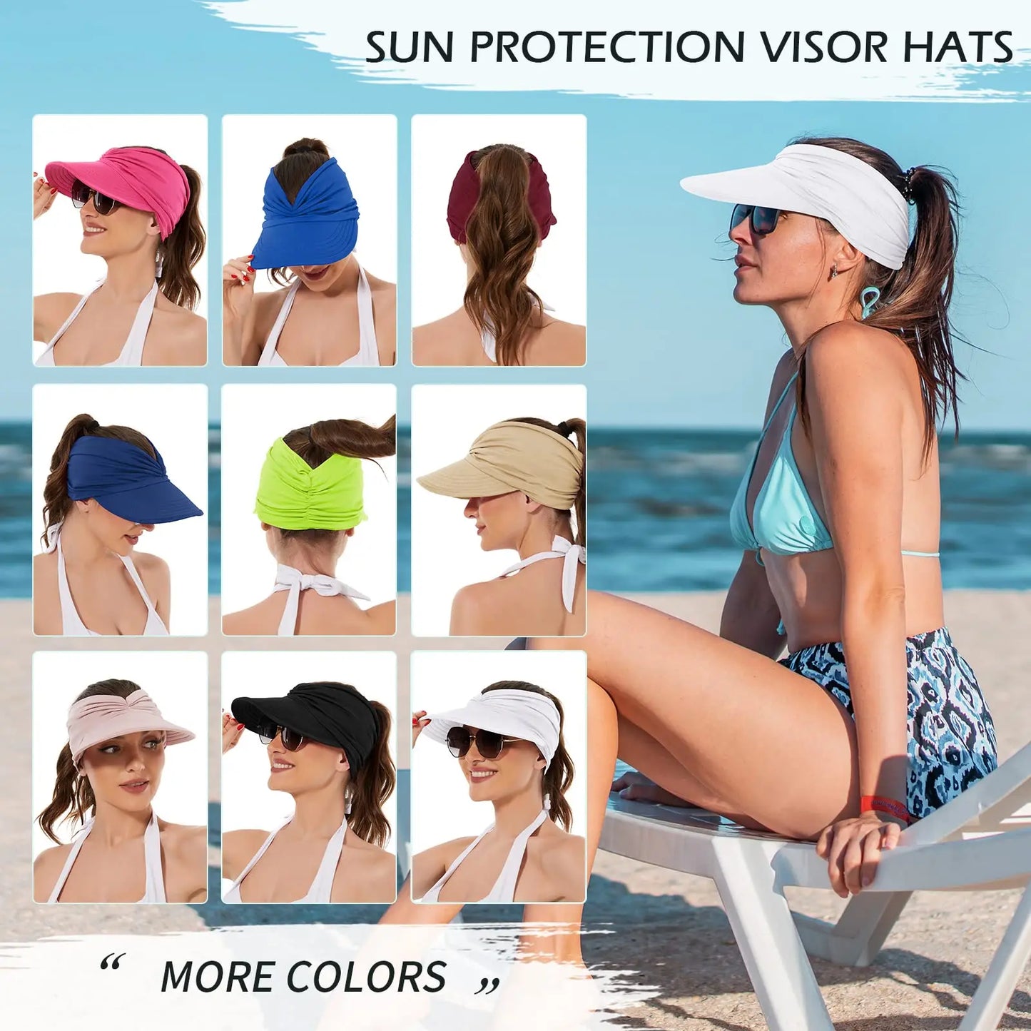 ☀️Women's UPF 50+ UV Protection Sun Visor Hat
