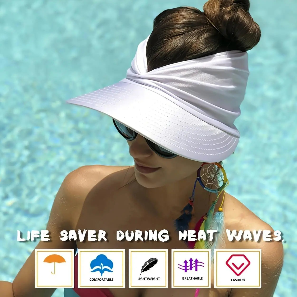 ☀️Women's UPF 50+ UV Protection Sun Visor Hat