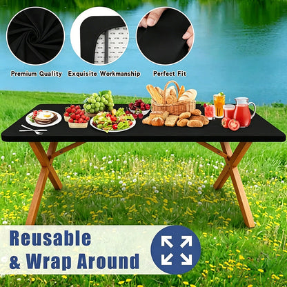 🍖Stretch Fabric Table Top Cap Cover – Waterproof & Reusable