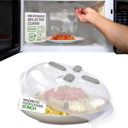 Beazonbazaar Magnetic Splatter Cover That Stores Inside Your Microwave