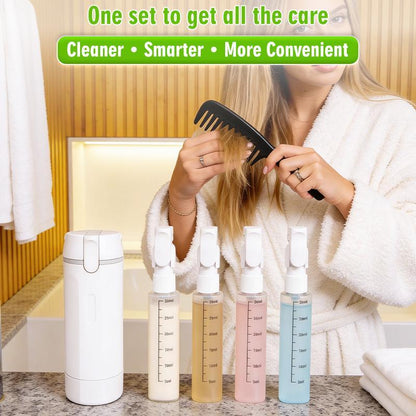 🔥4-in-1 Travel Dispenser Bottle⚡Leak-Proof Refillable Toiletry Organizer