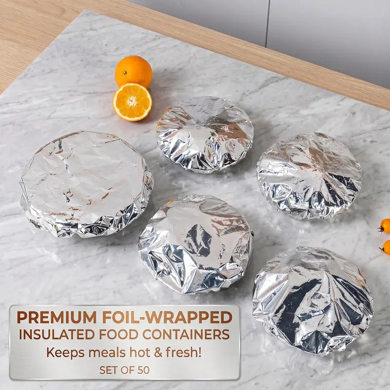 🧑‍🍳50K+ SOLD!✨ 💝Aluminum Foil Heat-retaining Cover (50pcs)