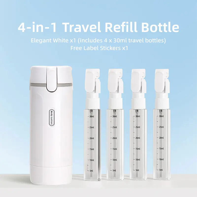 🔥4-in-1 Travel Dispenser Bottle⚡Leak-Proof Refillable Toiletry Organizer