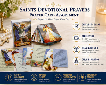 ✝️ Catholic Holy Card Holder – Pocket Prayer Card Organizer with Snap Closure