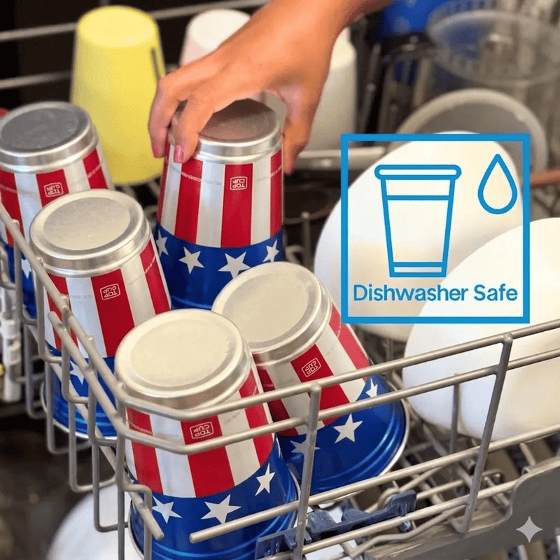 🦅America's 250th Anniversary Aluminum Party Cups - Reusable & Recyclable detail view