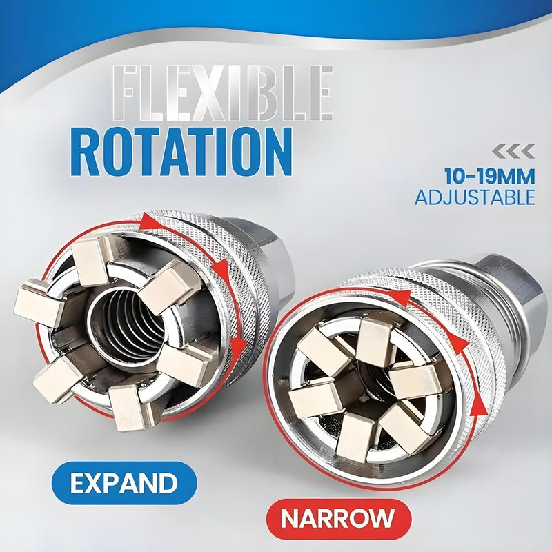 🔧Upgraded Adjustable Universal Socket – 10mm-19mm Master Wrench Tool detail view