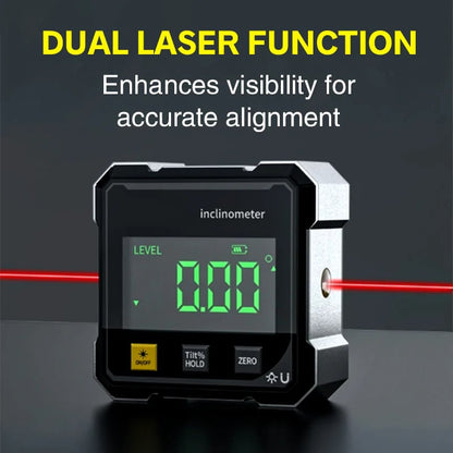 🧲📐 4-Side Magnetic Digital Angle Gauge with Laser