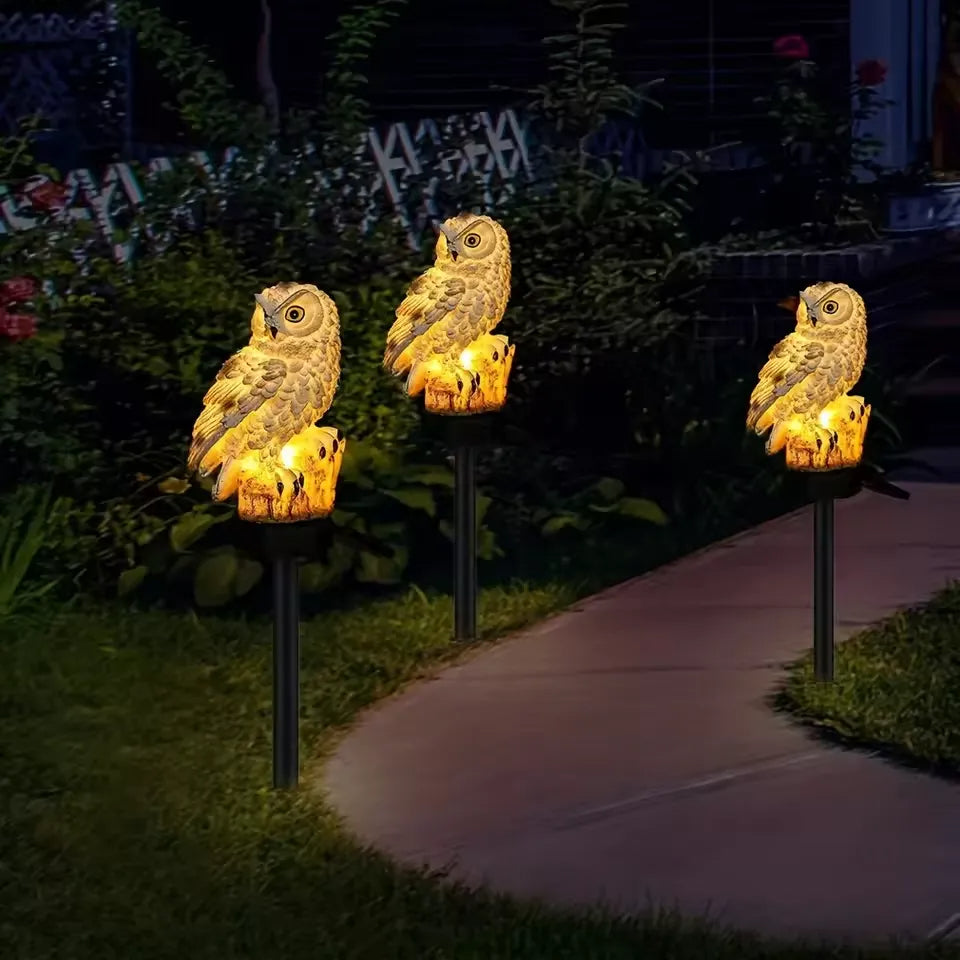 🔥Big Sale - 50% OFF🔥Waterproof Solar Owl Light – LED Pathway Light for Lawn, Garden & Outdoor Decor