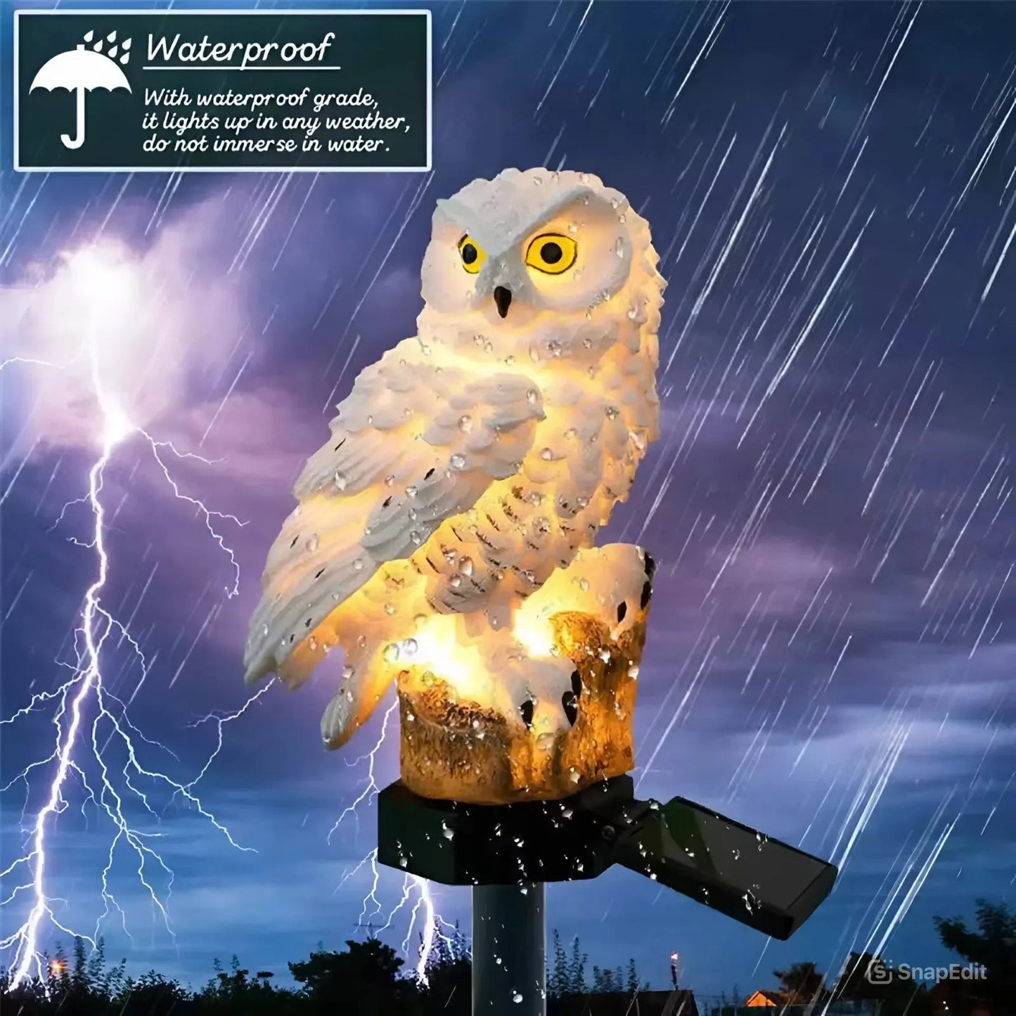 🔥Big Sale - 50% OFF🔥Waterproof Solar Owl Light – LED Pathway Light for Lawn, Garden & Outdoor Decor