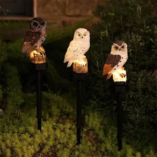 🔥Big Sale - 50% OFF🔥Waterproof Solar Owl Light – LED Pathway Light for Lawn, Garden & Outdoor Decor