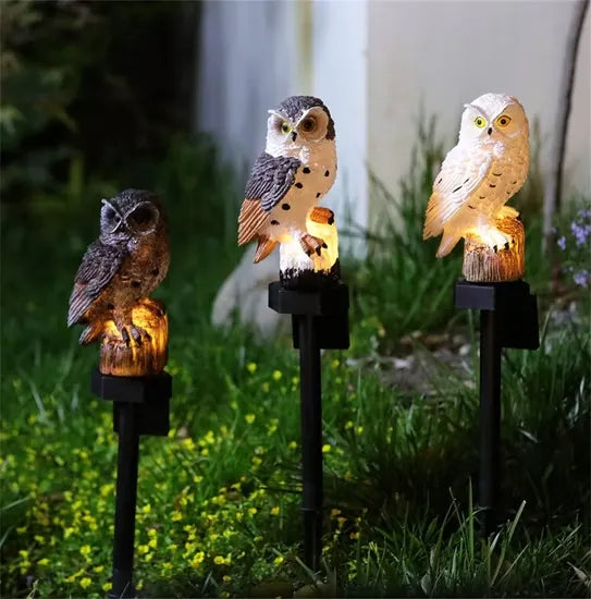 🔥Big Sale - 50% OFF🔥Waterproof Solar Owl Light – LED Pathway Light for Lawn, Garden & Outdoor Decor