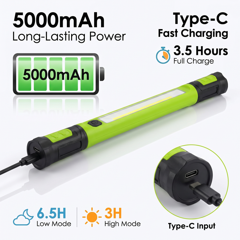 🌟🔦Multifunctional magnetic rechargeable work light💡 detail view