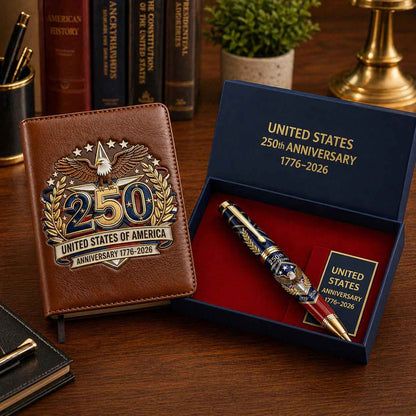 Father's Day gift🎁USA 250th Anniversary Notebook & Pen Set, 1776-2026 Patriotic Gift