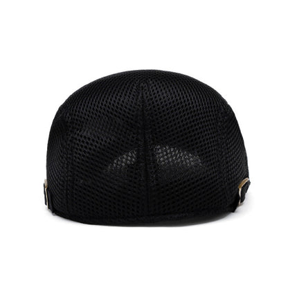 Men's Breathable Mesh Flat Cap – Adjustable Newsboy Ivy Beret Summer Hat
