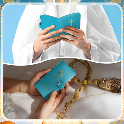 ✝️ Catholic Holy Card Holder – Pocket Prayer Card Organizer with Snap Closure