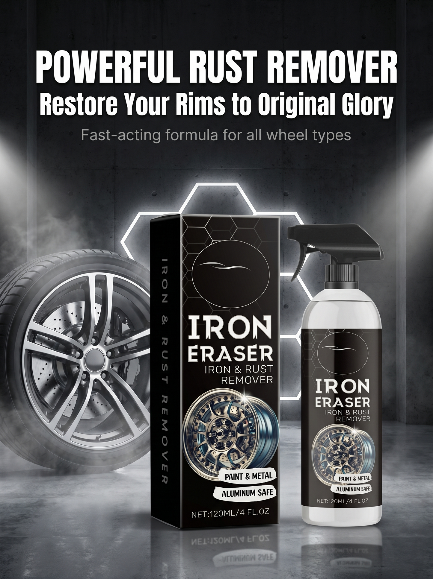 🔥Buy One Get One Free🔥Limited 50% Off🔥No-rinse Rust Remover SprayQuickly eliminate stains and restore metal shine in seconds