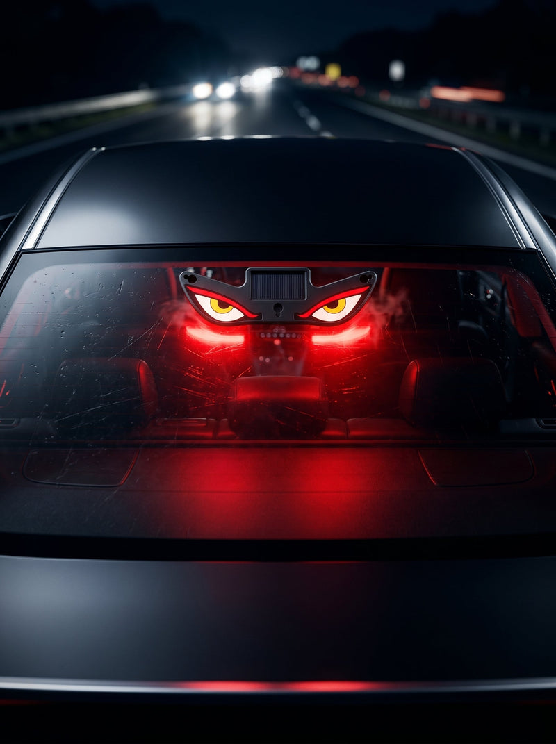 😈 Devil eye LED effect, high visibility at night! ☀️ Solar + Type-C dual charging, no wiring needed! detail view