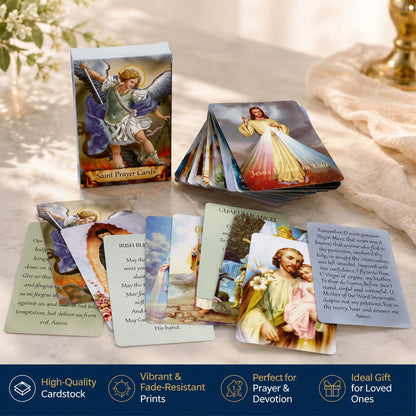 ✝️ Catholic Holy Card Holder – Pocket Prayer Card Organizer with Snap Closure