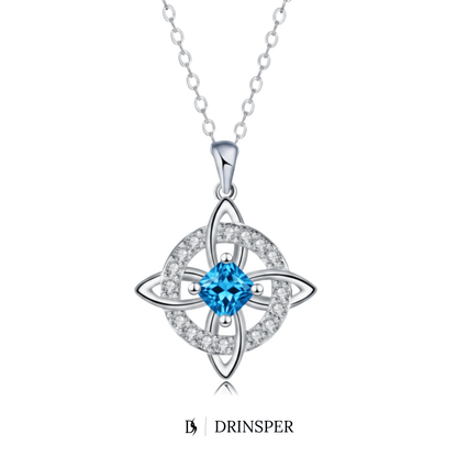 Mystical Birthstone Witches Knot Necklace – Natural Crystal🔮💞Protect Your Loved Ones