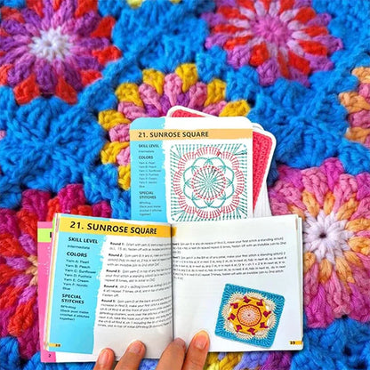 🧶 The Granny Square Card Deck • 50 Creative Crochet Patterns ✨