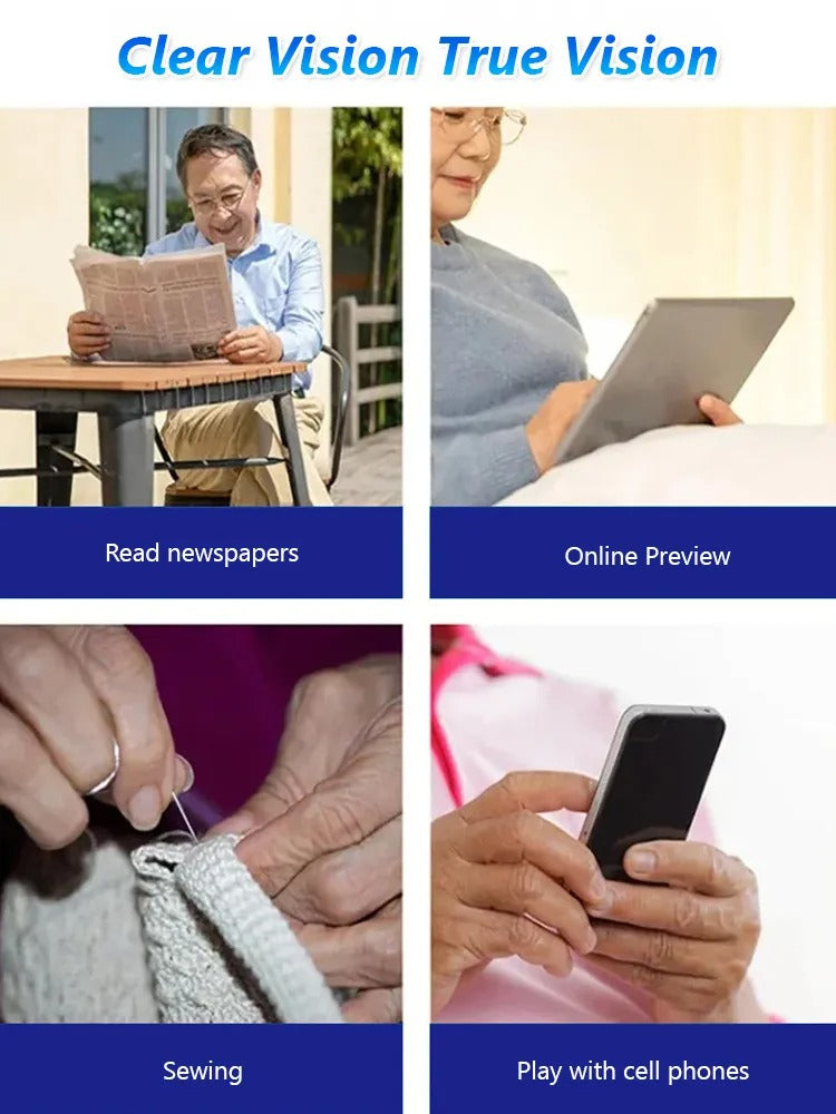 Lowest price of 2026 🔥 High-end titanium alloy frameless reading glasses with beveled edges 👍 Blocks blue light, radiation, and ultraviolet rays, relieving eye fatigue 👓️