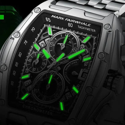 FairWhale Executive Chronograph Watch | Stainless Steel Bracelet